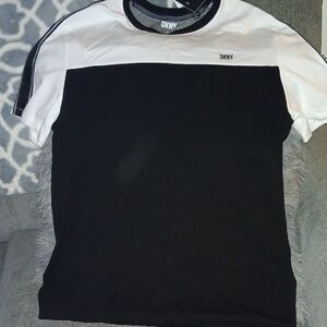 DKNY Black and White Short Sleeve Tee